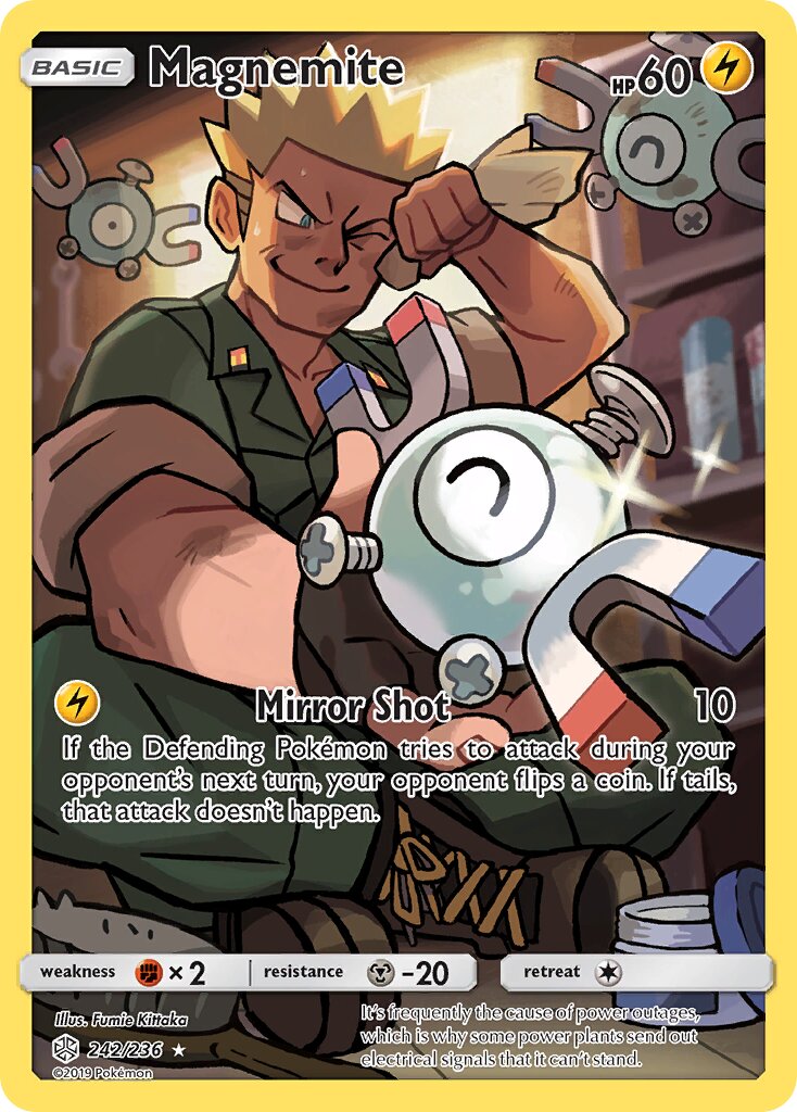 Magnemite 242/236 — Cosmic Eclipse (English Pokémon TCG card)
