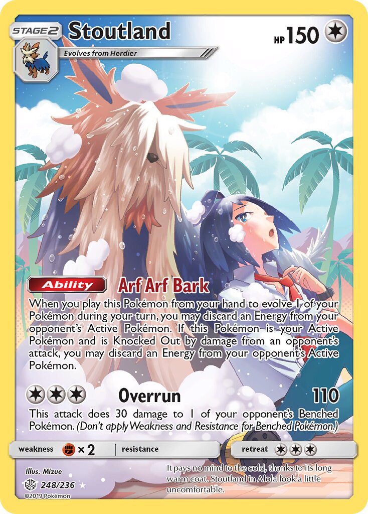 Stoutland 248/236 — Cosmic Eclipse (English Pokémon TCG card)