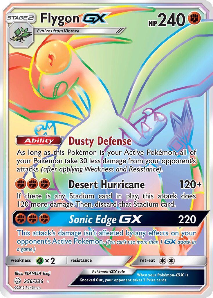 Flygon-GX 256/236 — Cosmic Eclipse (English Pokémon TCG card)