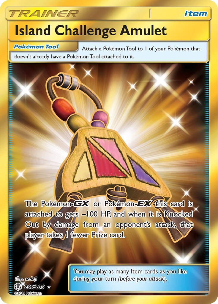 Island Challenge Amulet 265/236 — Cosmic Eclipse (English Pokémon TCG card)