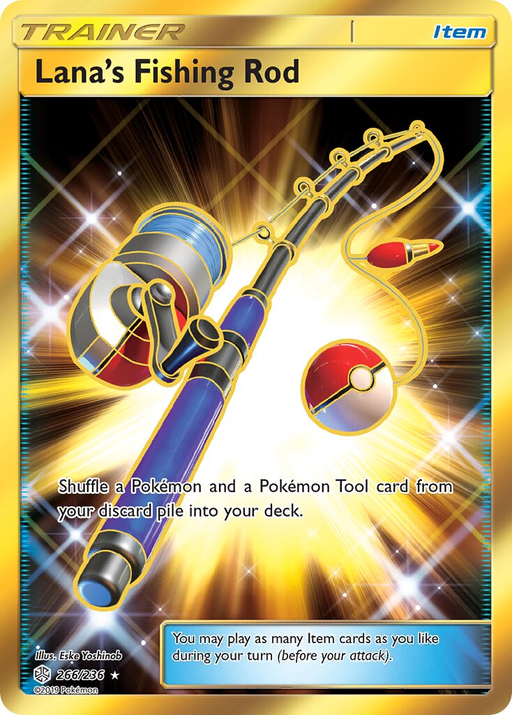 Lana's Fishing Rod 266/236 — Cosmic Eclipse (English Pokémon TCG card)