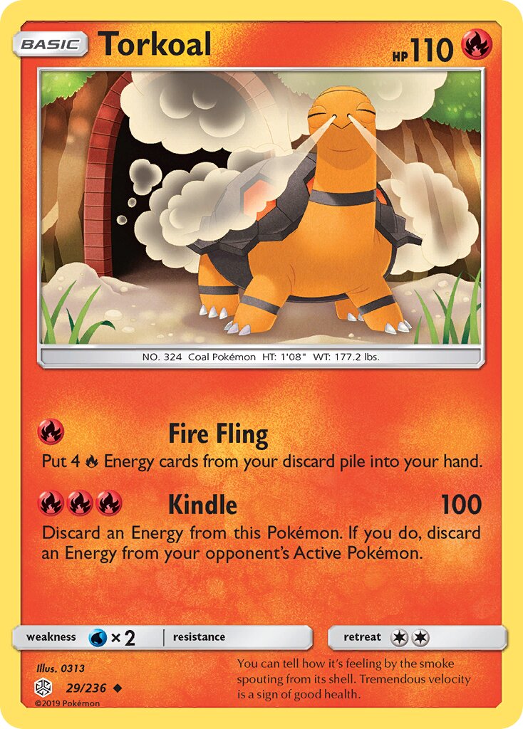 Torkoal 029/236 — Cosmic Eclipse (English Pokémon TCG card)