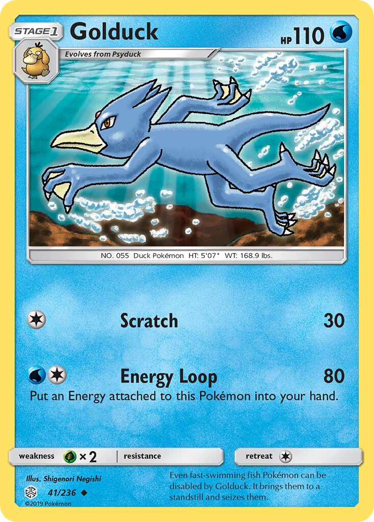 Golduck 041/236 — Cosmic Eclipse (English Pokémon TCG card)