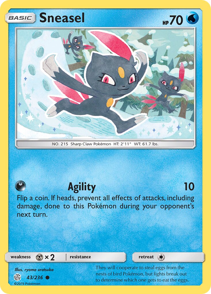 Sneasel 043/236 — Cosmic Eclipse (English Pokémon TCG card)