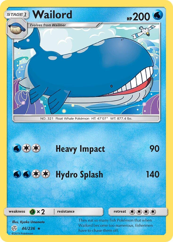 Wailord 046/236 — Cosmic Eclipse (English Pokémon TCG card)