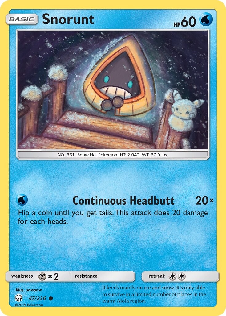 Snorunt 047/236 — Cosmic Eclipse (English Pokémon TCG card)