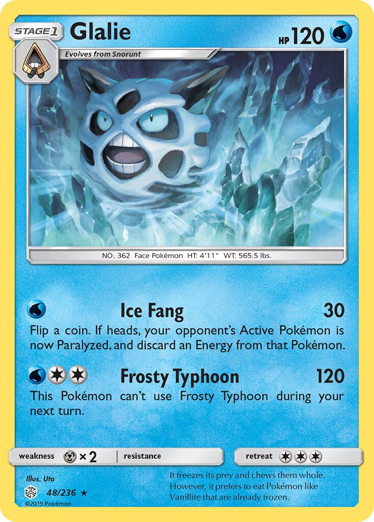 Glalie 048/236 — Cosmic Eclipse (English Pokémon TCG card)