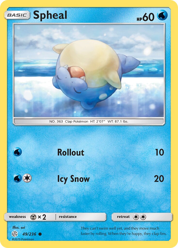 Spheal 049/236 — Cosmic Eclipse (English Pokémon TCG card)