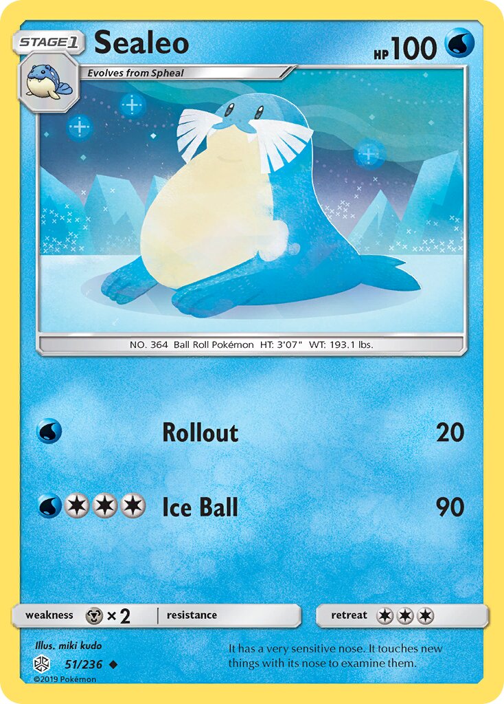 Sealeo 051/236 — Cosmic Eclipse (English Pokémon TCG card)