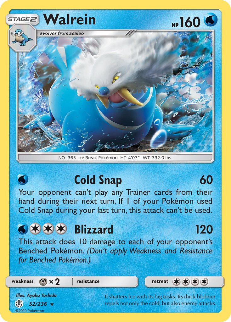 Walrein 052/236 — Cosmic Eclipse (English Pokémon TCG card)