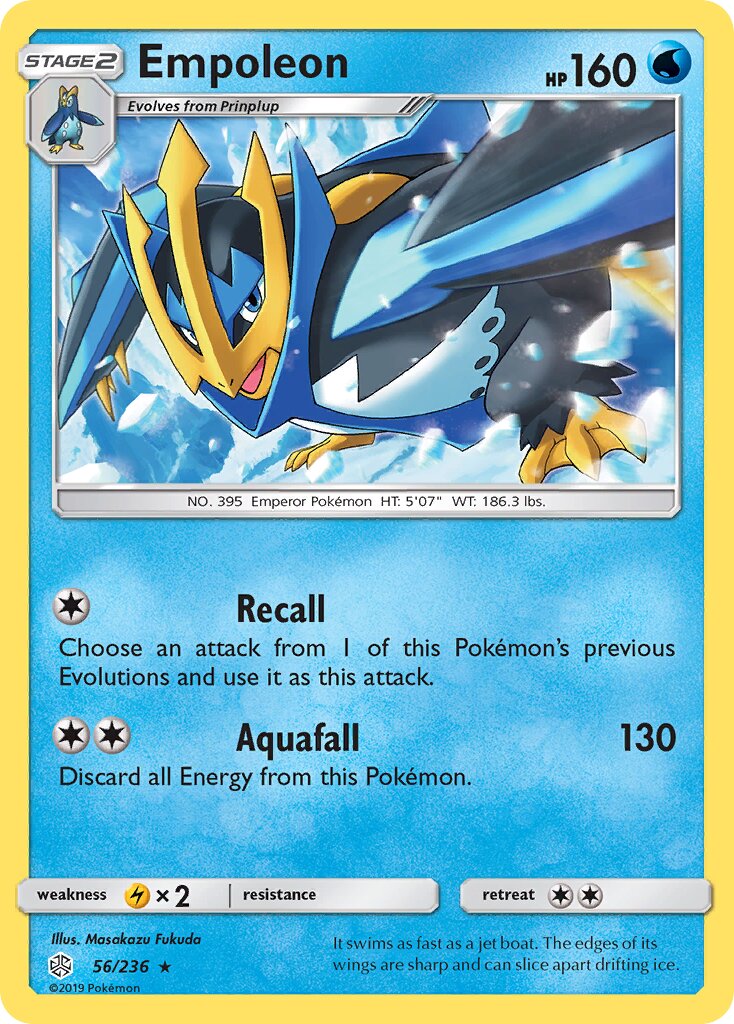 Empoleon 056/236 — Cosmic Eclipse (English Pokémon TCG card)
