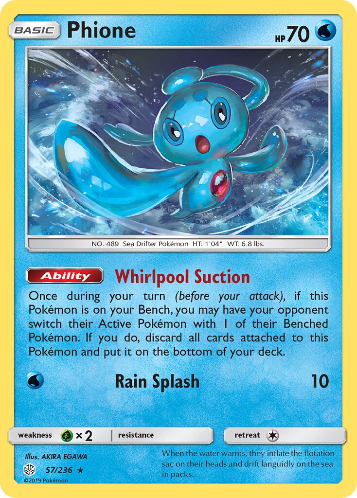 Phione 057/236 — Cosmic Eclipse (English Pokémon TCG card)