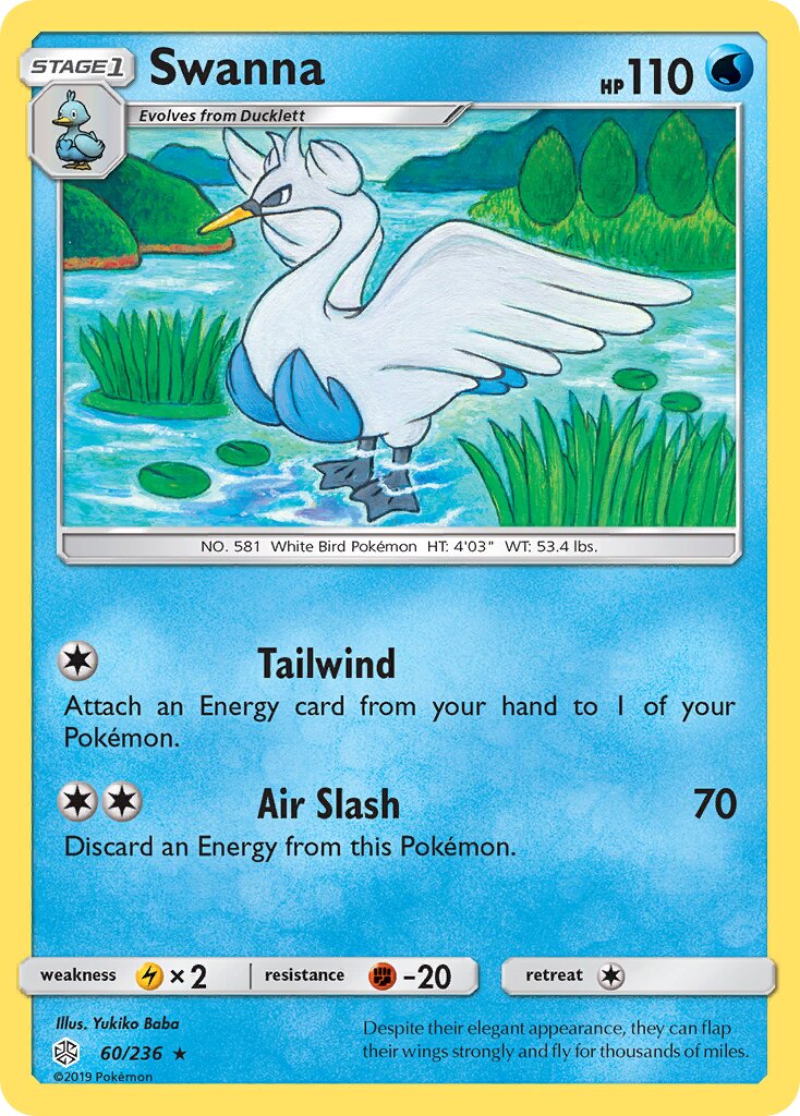 Swanna 060/236 — Cosmic Eclipse (English Pokémon TCG card)