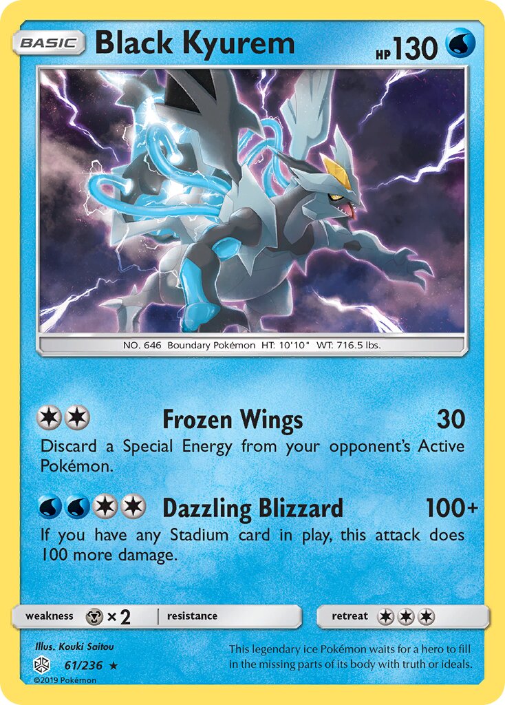 Black Kyurem 061/236 — Cosmic Eclipse (English Pokémon TCG card)