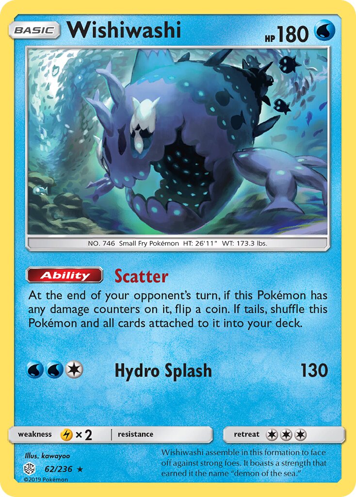 Wishiwashi 062/236 — Cosmic Eclipse (English Pokémon TCG card)