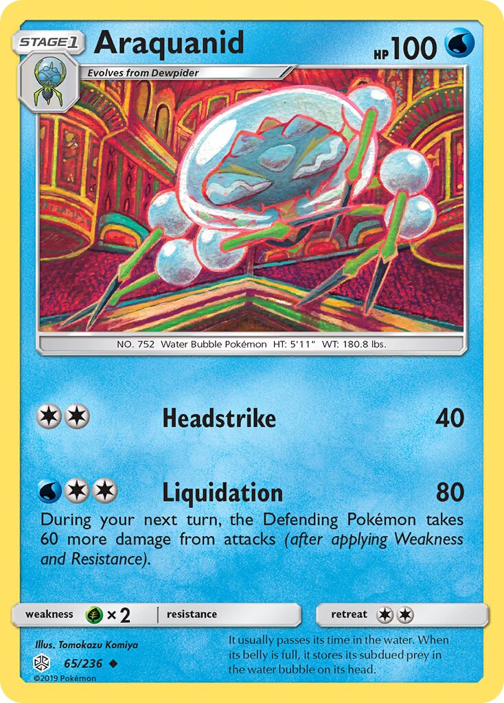 Araquanid 065/236 — Cosmic Eclipse (English Pokémon TCG card)