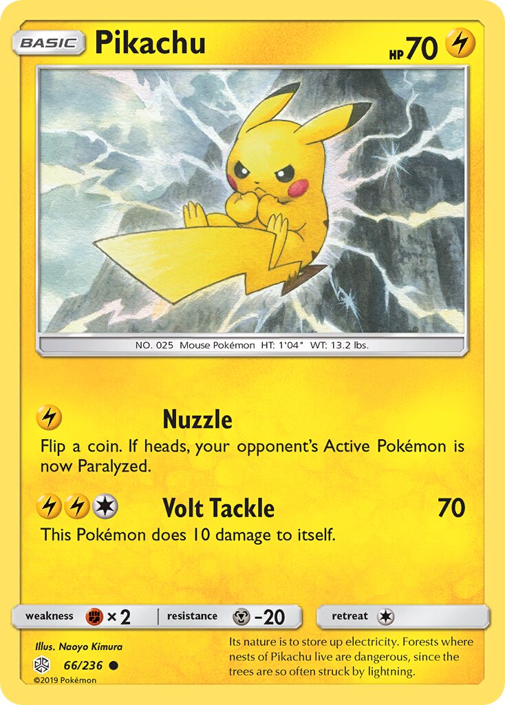 Pikachu 066/236 — Cosmic Eclipse (English Pokémon TCG card)