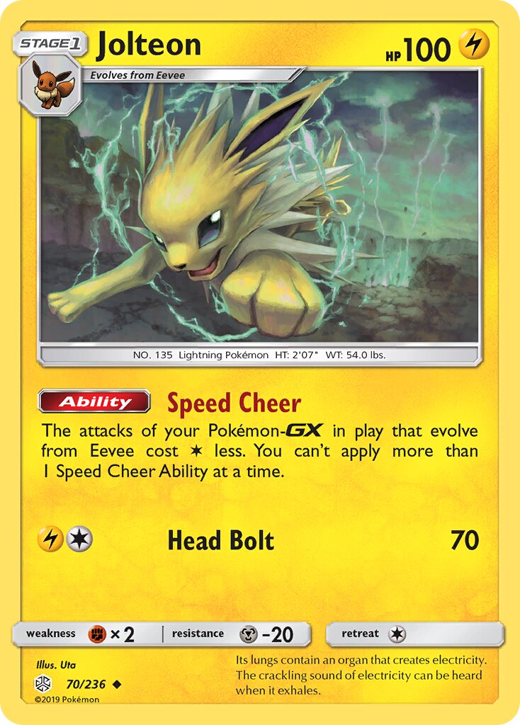 Jolteon 070/236 — Cosmic Eclipse (English Pokémon TCG card)