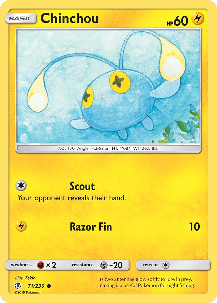 Chinchou 071/236 — Cosmic Eclipse (English Pokémon TCG card)