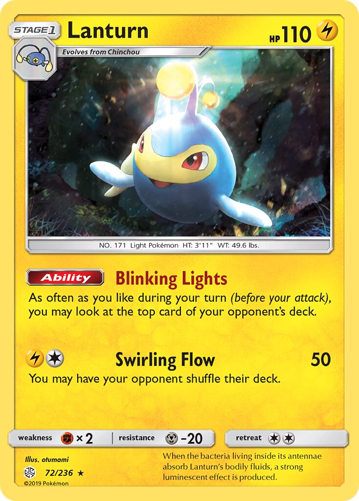Lanturn 072/236 — Cosmic Eclipse (English Pokémon TCG card)