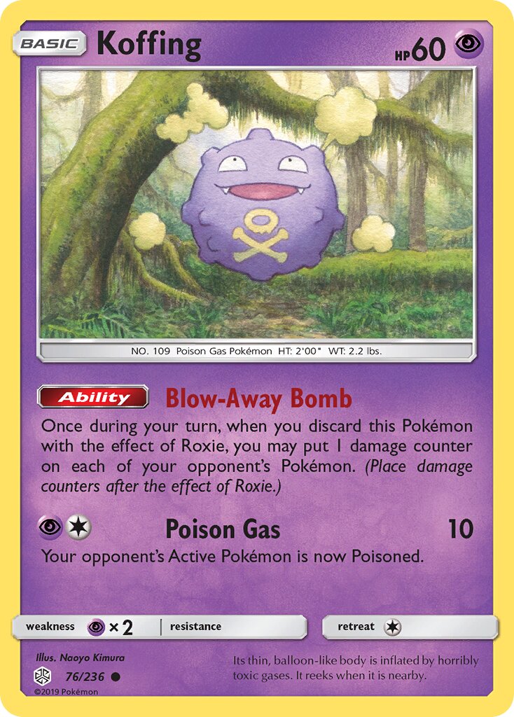 Koffing 076/236 — Cosmic Eclipse (English Pokémon TCG card)