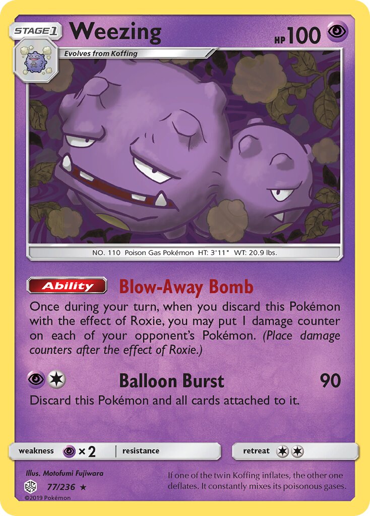 Weezing 077/236 — Cosmic Eclipse (English Pokémon TCG card)