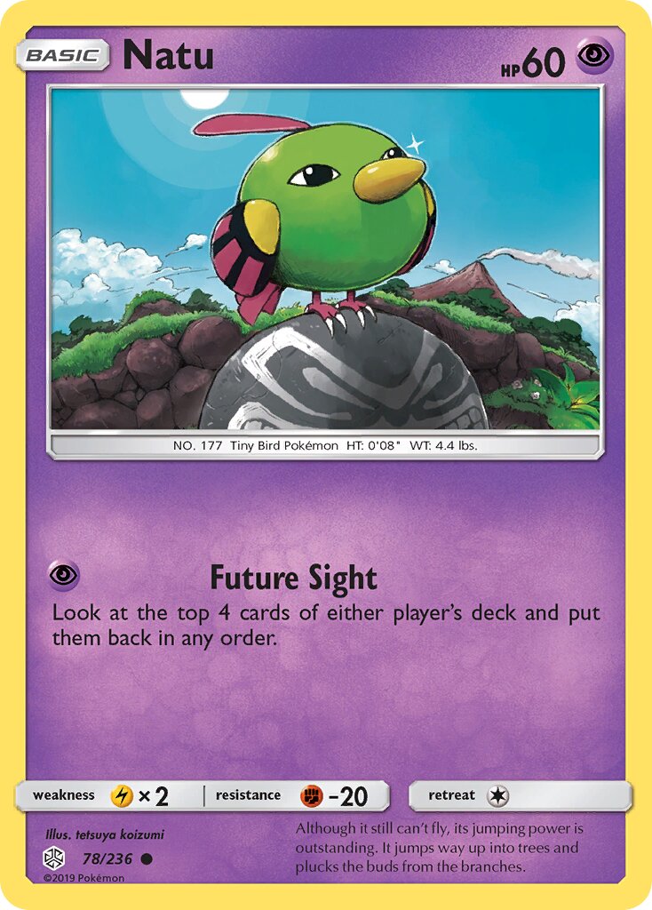 Natu 078/236 — Cosmic Eclipse (English Pokémon TCG card)