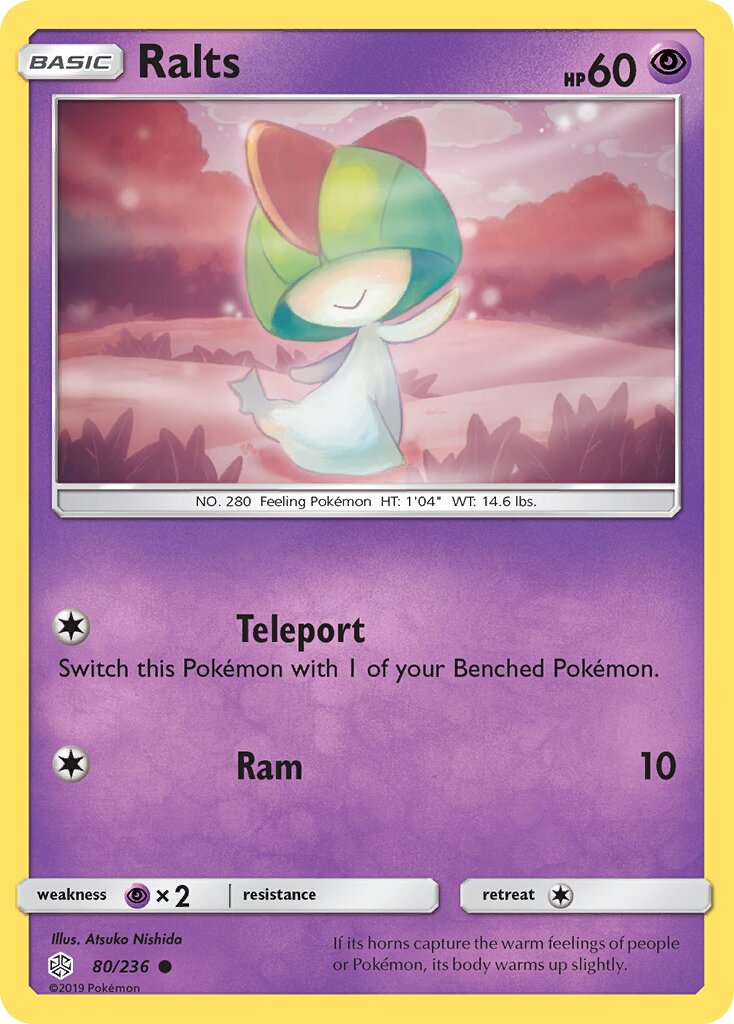 Ralts 080/236 — Cosmic Eclipse (English Pokémon TCG card)