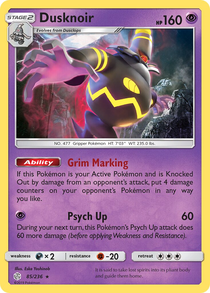 Dusknoir 085/236 — Cosmic Eclipse (English Pokémon TCG card)