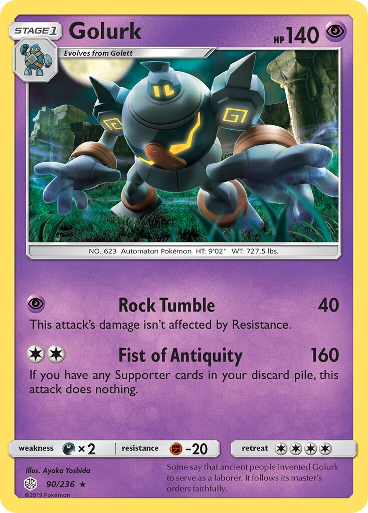 Golurk 090/236 — Cosmic Eclipse (English Pokémon TCG card)