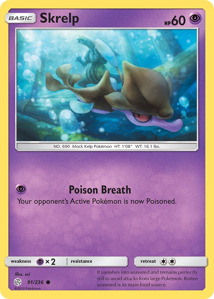 Skrelp 091/236 — Cosmic Eclipse (English Pokémon TCG card)