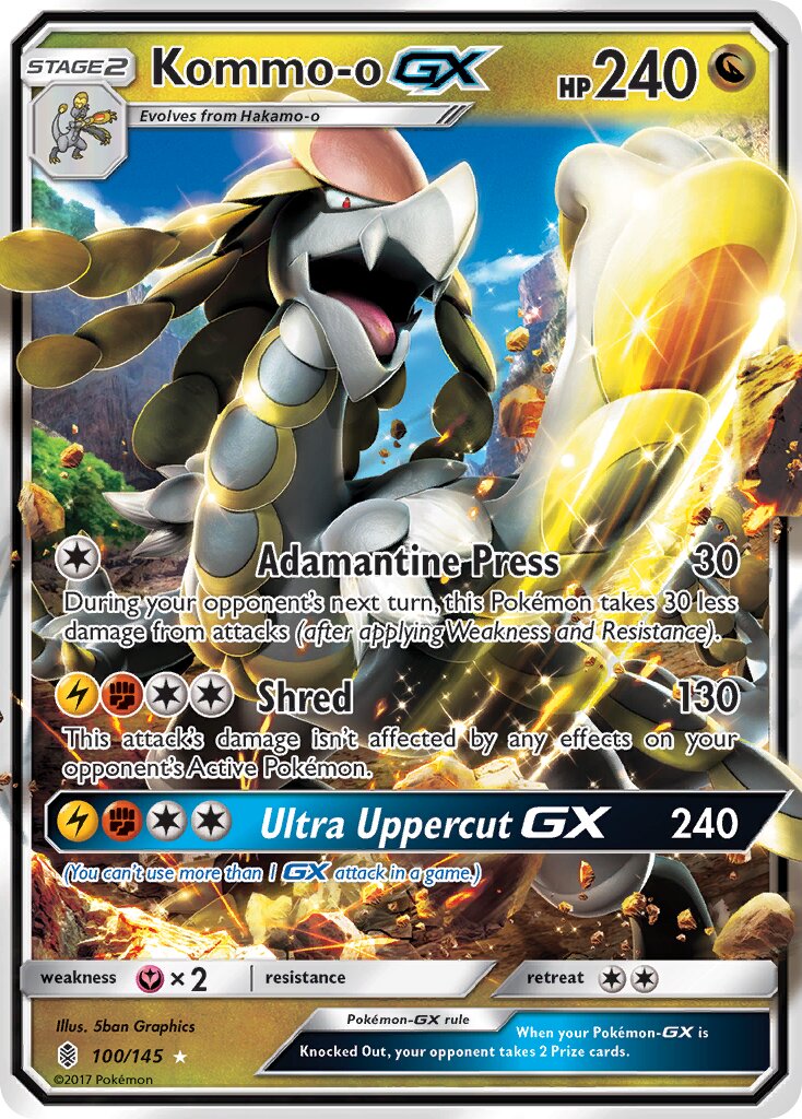 Kommo-o-GX 100/145 — Guardians Rising (English Pokémon TCG card)