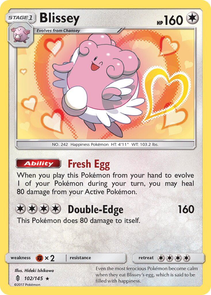 Blissey 102/145 — Guardians Rising (English Pokémon TCG card)