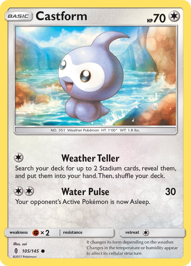 Castform 105/145 — Guardians Rising (English Pokémon TCG card)