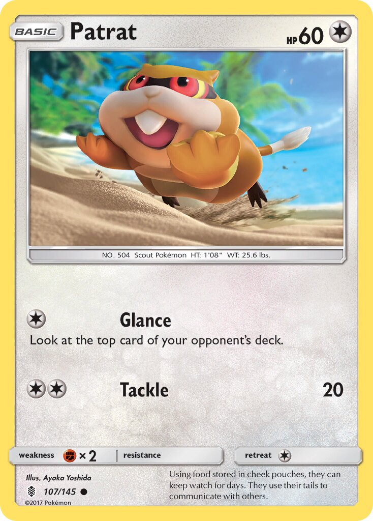 Patrat 107/145 — Guardians Rising (English Pokémon TCG card)