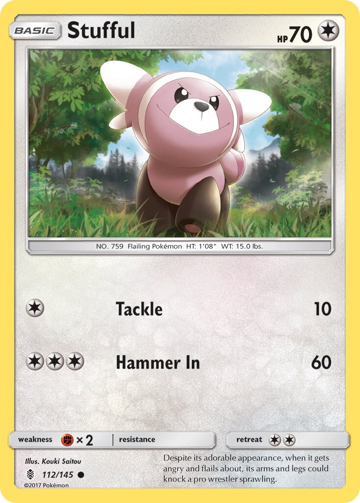 Stufful 112/145 — Guardians Rising (English Pokémon TCG card)