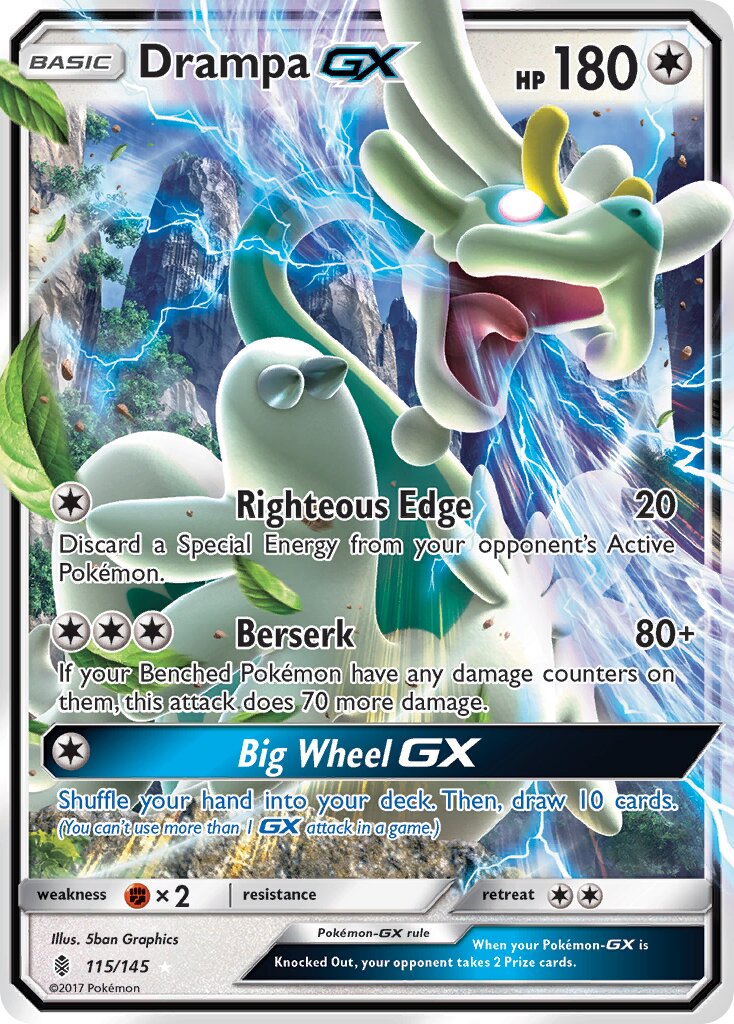 Drampa-GX 115/145 — Guardians Rising (English Pokémon TCG card)