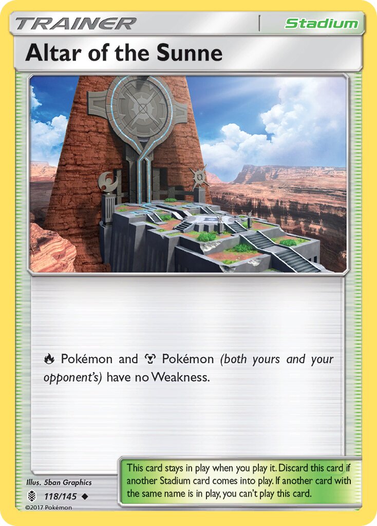Altar of the Sunne 118/145 — Guardians Rising (English Pokémon TCG card)
