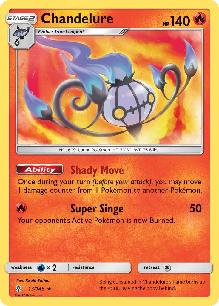 Chandelure 013/145 — Guardians Rising (English Pokémon TCG card)