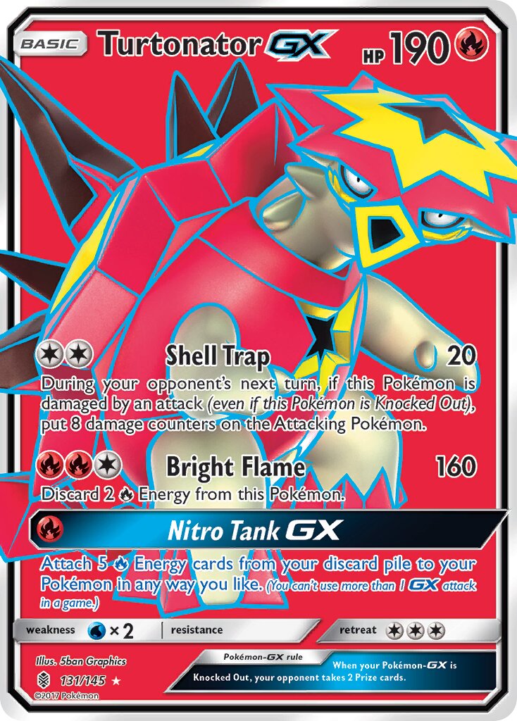 Turtonator-GX 131/145 — Guardians Rising (English Pokémon TCG card)