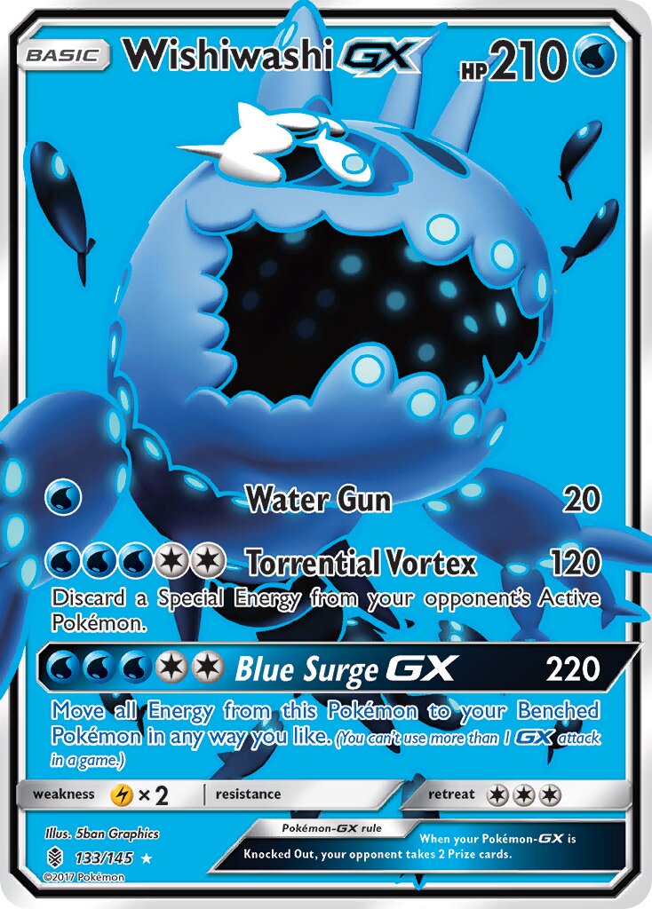 Wishiwashi-GX 133/145 — Guardians Rising (English Pokémon TCG card)