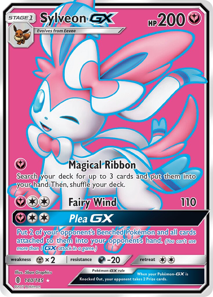 Sylveon-GX 140/145 — Guardians Rising (English Pokémon TCG card)