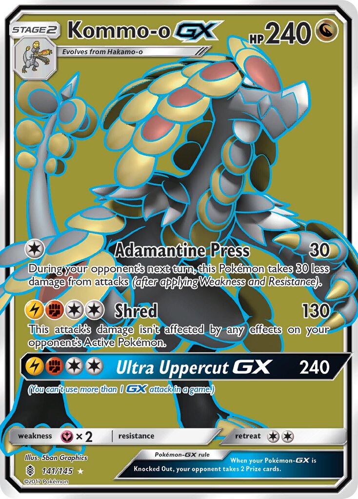 Kommo-o-GX 141/145 — Guardians Rising (English Pokémon TCG card)