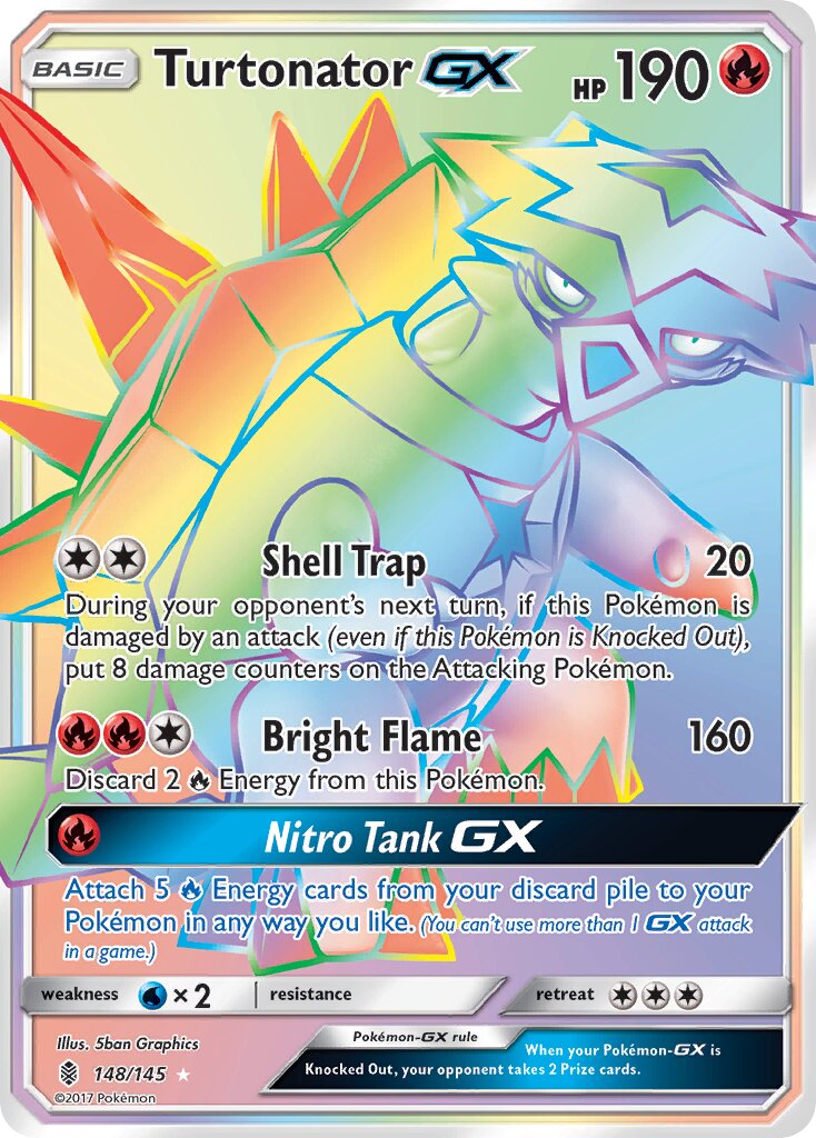 Turtonator-GX 148/145 — Guardians Rising (English Pokémon TCG card)