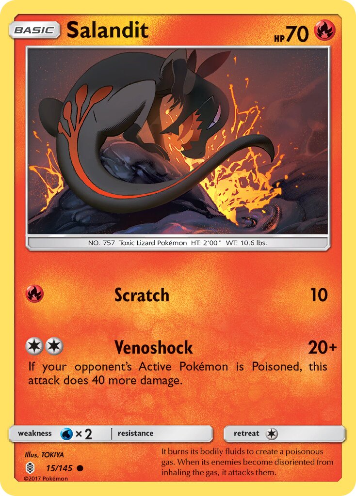 Salandit 015/145 — Guardians Rising (English Pokémon TCG card)