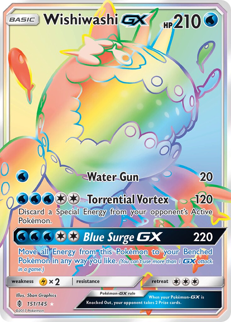Wishiwashi-GX 151/145 — Guardians Rising (English Pokémon TCG card)