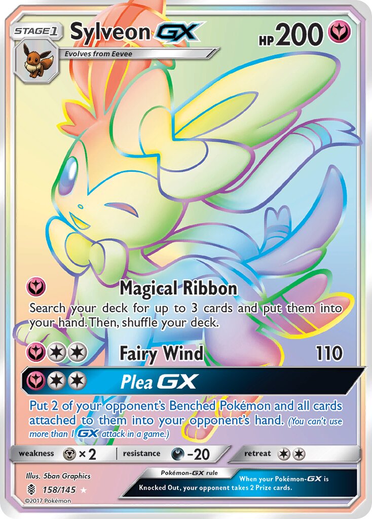 Sylveon-GX 158/145 — Guardians Rising (English Pokémon TCG card)