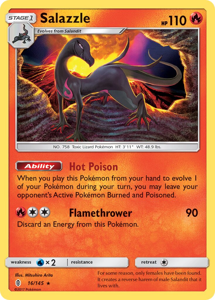 Salazzle 016/145 — Guardians Rising (English Pokémon TCG card)