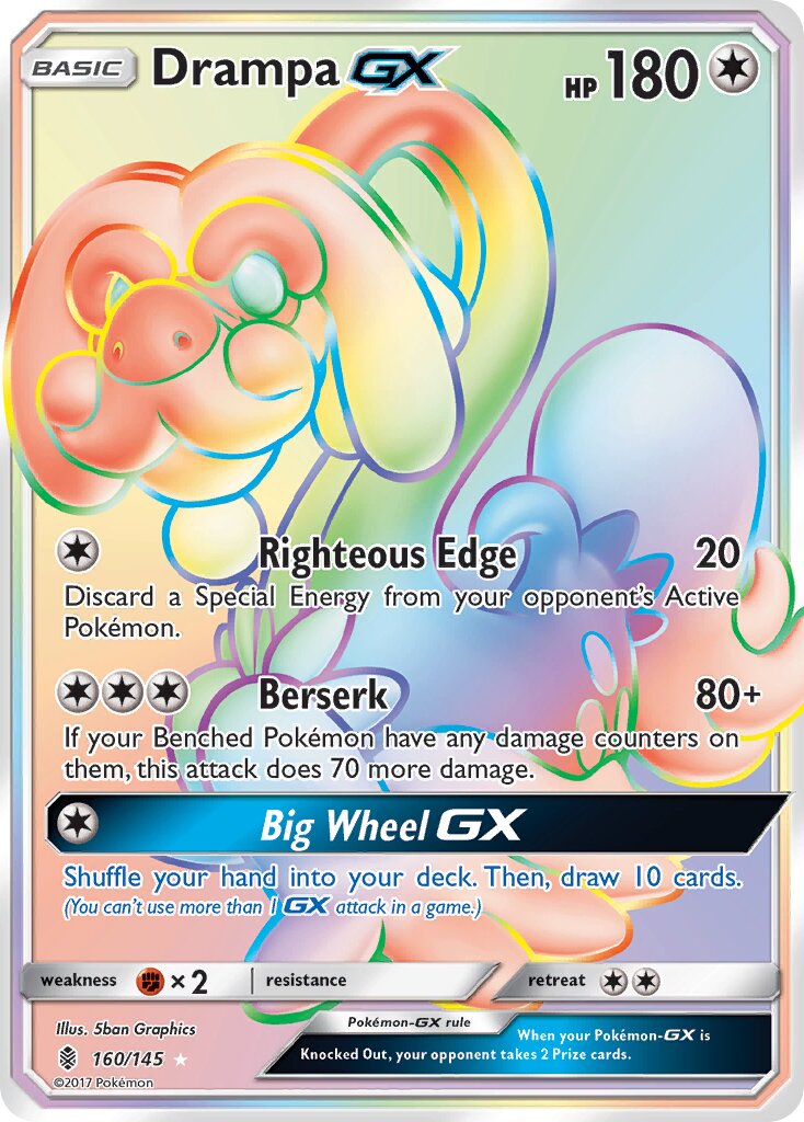 Drampa-GX 160/145 — Guardians Rising (English Pokémon TCG card)