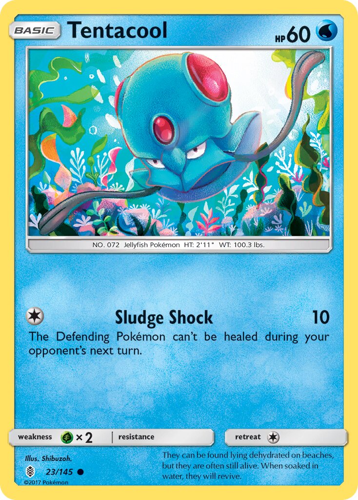 Tentacool 023/145 — Guardians Rising (English Pokémon TCG card)
